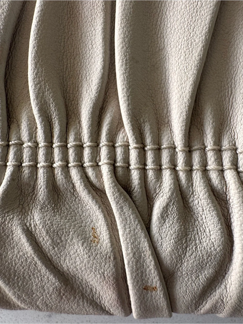 Vintage Prada cream Nappa Gaufre Zip Wallet